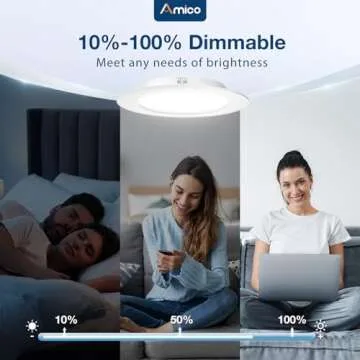 Amico 24 Pack 5/6 inch 5CCT LED Recessed Lighting, Dimmable, 12.5W=100W, 950LM, 2700K/3000K/4000K/5000K/6000K Selectable, Retrofit Can Lights with Baffle Trim, IC Rated - ETL & FCC, White