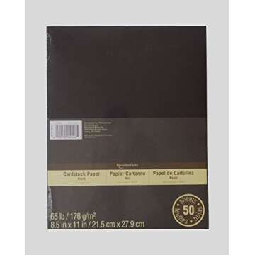 Recollections Cardstock Paper 8.5 x 11 - 50 Sheets - Black