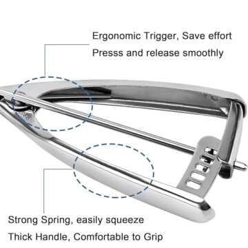 Saebye Cookie Scoop Set, 3 PCS Cookie Scoops for Baking Include 1 Tbsp/ 2 Tbsp/ 3 Tbsp, Cookie Dough Scoop, Ice Cream Scoop Set, for Cookie, Cupcake, Melon Ball, Meatball, Ice Cream