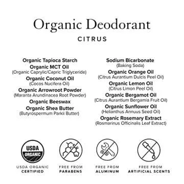 Truvani Organic Deodorant - Vegan, Aluminum-Free & Clean