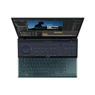 ASUS ZenBook Duo 14 UX482 14” FHD Touch Display, Intel Evo Platform, Core i7-1195G7, 8GB RAM, 512GB PCIe SSD, ScreenPad Plus, Windows 10 Home, Wifi 6E, Celestial Blue, UX482EAR-DB71T