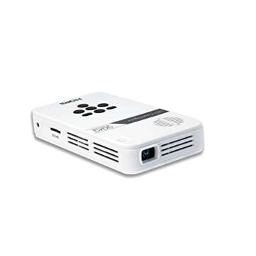 AAXA Technologies KP-101-01 AAXA LED Pico Micro Video Projector - Pocket Size Portable Mobile Mini Projector with mini-HDMI, built-in Media Player & Speakers, 3.5mm Aux Out, Micro SD/USB readers and 80 Min Lithium-Ion Battery