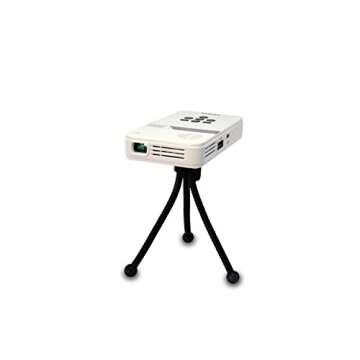 AAXA Technologies KP-101-01 AAXA LED Pico Micro Video Projector - Pocket Size Portable Mobile Mini Projector with mini-HDMI, built-in Media Player & Speakers, 3.5mm Aux Out, Micro SD/USB readers and 80 Min Lithium-Ion Battery