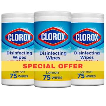 Clorox Disinfecting Wipes Value Pack, Cleaning Wipes, 75 Count Each, Pack of 3 (Package May Vary)