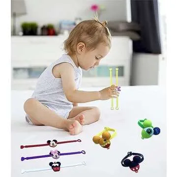 15 Pack Rubber Bracelets for Kids' Birthday Party Supplies