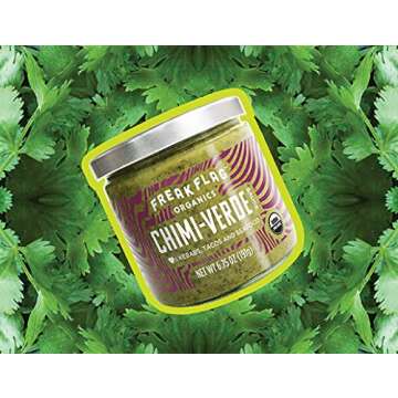 Freak Flag Organics | Condiments Gift Set | Gourmet Grilling Sauces 3 Pack: Chop Sauce, Chimi-Verde, Red Mustard | For Veggies, Meats, Seafood, Marinating, Topping, Dunking, Dipping, Ketchup Substitute | UDSA Organic, Gluten Free, Nut Free
