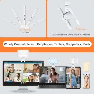 Singwil Clip-On Selfie Light for iPhone and Laptop