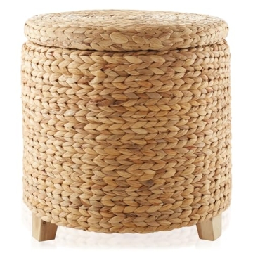 Stylish Casafield 17" Round Storage Ottoman with Lid