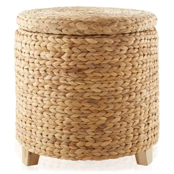 Stylish Casafield 17" Round Storage Ottoman with Lid