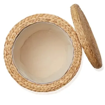 Stylish Casafield 17" Round Storage Ottoman with Lid