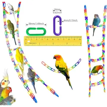 Hyamass 200PCS Rainbow C-Clips Chains for Pets & Kids