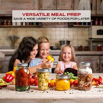 FORJARS - Wide Mouth Canning Lids, 100-Pack – Create Airtight Seals on Mason Jars to Preserve Food for Meal Prep & Emergency Food Storage – 3.4 In. Metal Lids with Silicone Seals – Canning Supplies
