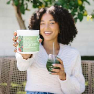 Boobie Mother of All Greens | Your New Family Ritual, Daily Super Greens Powder with 40+ Essential Nutrients for Moms & Families | Vegan, Gluten Free, & Sugar Free | Light Berry Flavor, 30 svgs