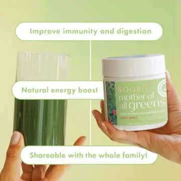 Boobie Mother of All Greens | Your New Family Ritual, Daily Super Greens Powder with 40+ Essential Nutrients for Moms & Families | Vegan, Gluten Free, & Sugar Free | Light Berry Flavor, 30 svgs