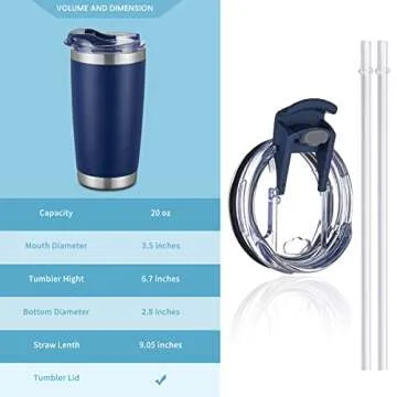 CIVAGO Insulated Tumbler with Lid and Straw, 20 oz Stainless Steel Vacuum Coffee Tumbler, Double Wall Coffee Cup, Thermal Travel Coffee Mug for Hot and Cold Drinks, Neon Pink