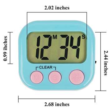 Pack of 6 Digital Kitchen Timers for Kids Teachers