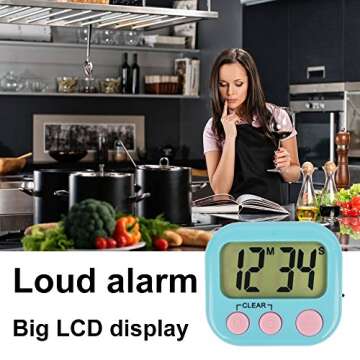 Pack of 6 Digital Kitchen Timers for Kids Teachers