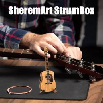 Sherum Strumbox Wooden Guitar Pick Case & Stand