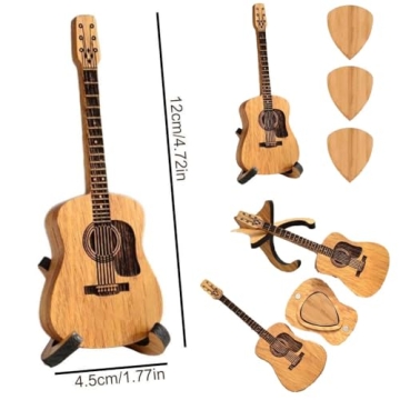 Sherum Strumbox Wooden Guitar Pick Case & Stand