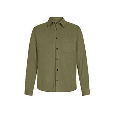Stylish Men's Corduroy Shirt - Perfect for Fall & Casual Wear