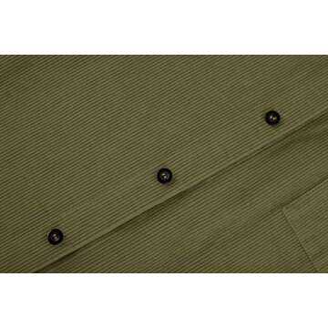 Men's Corduroy Long Sleeve Shirt - Casual Fall Style