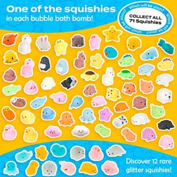 Squishy Bath Bombs for Girls & Boys with Surprise Toys Inside (6 Pack) - Large Bubble Bomb & Hidden ...