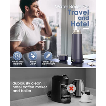 Compact Dual Voltage Travel Kettle for Hot Drinks Anywhere