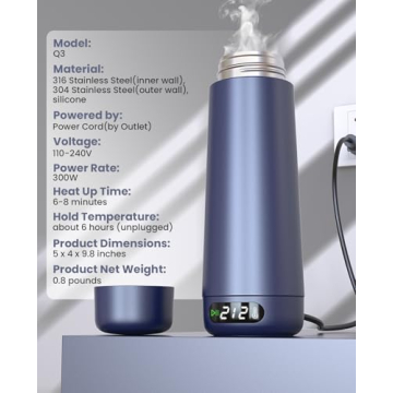 Compact Dual Voltage Travel Kettle for Hot Drinks Anywhere