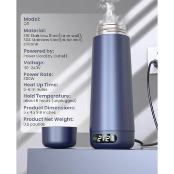 Compact Dual Voltage Travel Kettle for Hot Drinks Anywhere