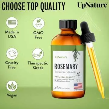 UpNature Rosemary Essential Oil - 100% Pure Rosemary Oil for Hair Growth - 2oz