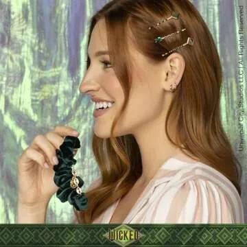 Wicked Emerald City Scrunchie Bobby Pin set - hair clips - hair accessories - hair accessories for girls - gifts for her - Scunci by Conair - 6PK