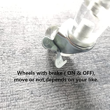 Modern Clear Round Rolling Side Table for Home Decor