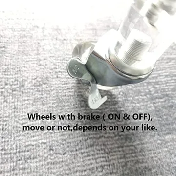 Modern Clear Round Rolling Side Table for Home Decor