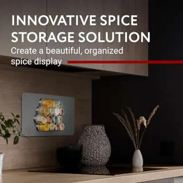 Magnetic Hexagonal Spice Jars - 15 Pack with Labels