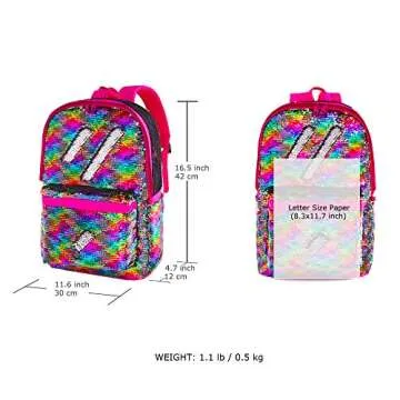 Sparkly Flip Sequin Backpack for Girls Kids - Stylish & Fun