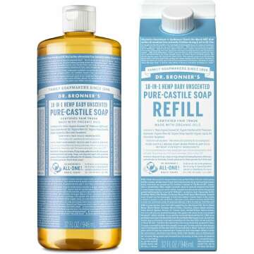Dr. Bronner's Pure-Castile Soap - Eco-Friendly & Multipurpose
