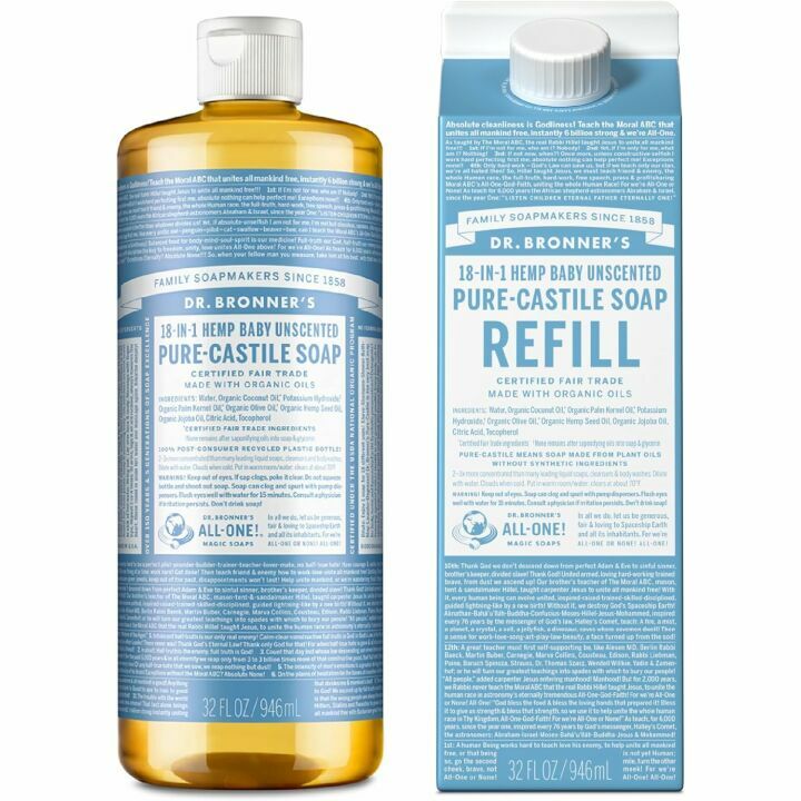 Dr. Bronner's Pure-Castile Soap - Eco-Friendly & Multipurpose