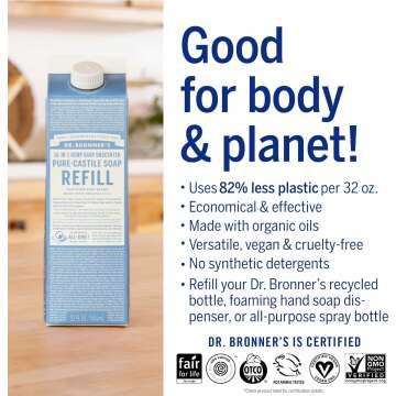 Dr. Bronner's Pure-Castile Soap - Eco-Friendly & Multipurpose