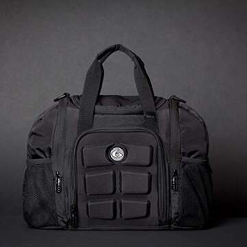 6 Pack Bags Innovator Mini Meal Prep Lunch Bag with 4 BPA-Free, Reusable, Microwavable, Freezer Safe, Portion-Controlled Containers, Pill Organizer, Lunch Box with Storage Pockets - (Stealth)