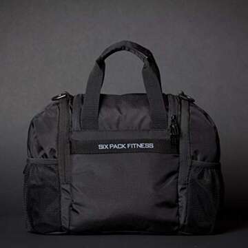 6 Pack Bags Innovator Mini Meal Prep Lunch Bag with 4 BPA-Free, Reusable, Microwavable, Freezer Safe, Portion-Controlled Containers, Pill Organizer, Lunch Box with Storage Pockets - (Stealth)