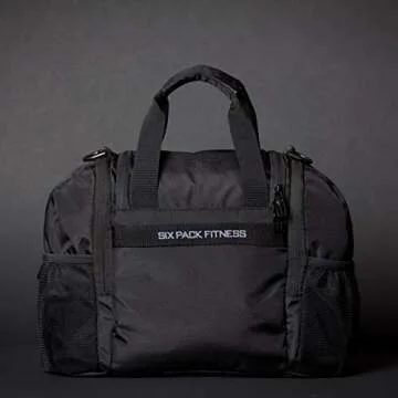 6 Pack Bags Innovator Mini Meal Prep Lunch Bag with 4 BPA-Free, Reusable, Microwavable, Freezer Safe, Portion-Controlled Containers, Pill Organizer, Lunch Box with Storage Pockets - (Stealth)