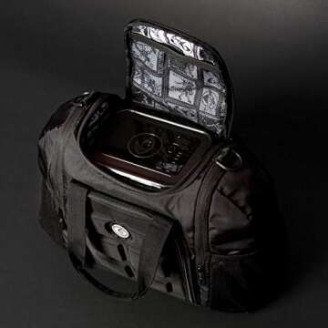 6 Pack Bags Innovator Mini Meal Prep Lunch Bag with 4 BPA-Free, Reusable, Microwavable, Freezer Safe, Portion-Controlled Containers, Pill Organizer, Lunch Box with Storage Pockets - (Stealth)