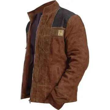 Mens Brown Suede Leather Jacket for Cosplay & Casual Style