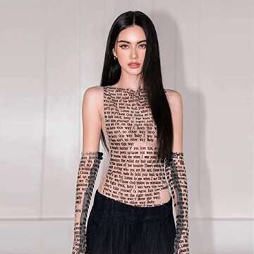 Sexy Mesh See Through Tank Top for Women - SHIPPOOOU