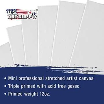 Mini Primed Stretched Canvases - Perfect for Crafts & Art