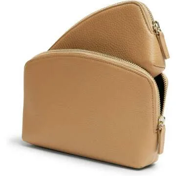 Leatherology Camel Makeup Pouch Set for Women