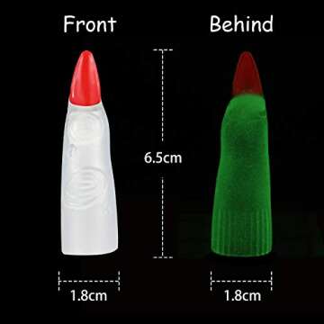 50 Pieces Halloween Witch Fingers Glow in The Dark Fake Finger for Costume Cosplay Party Supplies Halloween Costumes Fake Fingers for Finger Reading Pointer