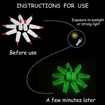 50 Halloween Witch Fingers Glow in the Dark for Festive Fun