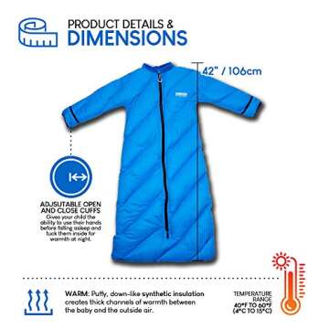 Big Mo 40 Kids Sleeping Bag (Ages 2-4) - Blazing Blue, Lightweight Camping Comfort