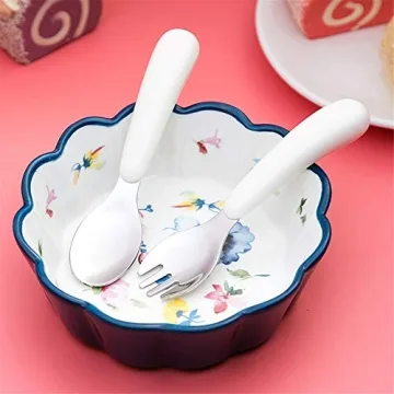 Kirecoo 2 Set Toddler Utensils Safe Stainless Steel Set